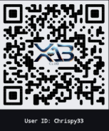 QR code for the XAB Club signup referral link with user ID Chrispy33
